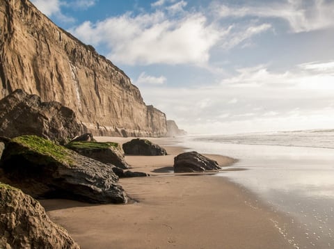 Martins Beach near Half Moon Bay, south of San Francisco. Vinod Khosla bought Martins Beach in July 2008 for some $37 million.

